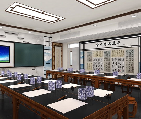 北京朝阳外语小学——书法教室